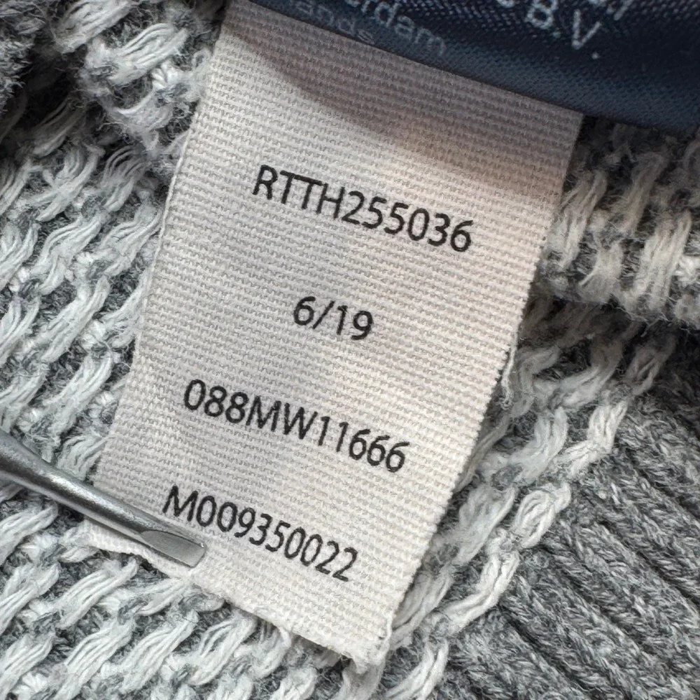 Tommy Hilfiger Mens Textured Crewneck Sweater XS Gray Cotton‎ Preppy